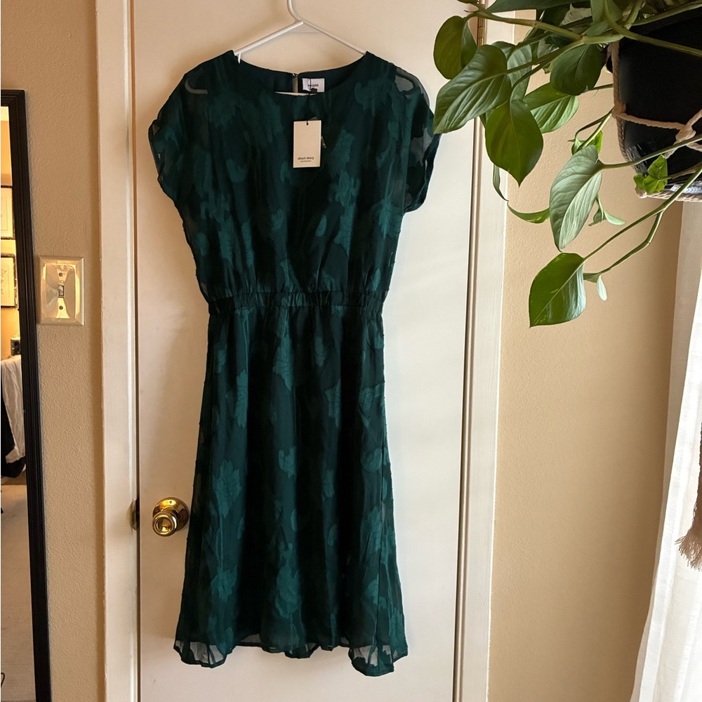 Societe Anonyme Green Dolman Sleeve Midi Dress